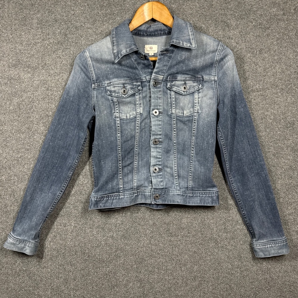 AG Adriano Goldschmied Jacket Womens Medium Trucker Style Denim